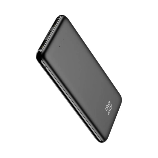 Prijenosno napajanje powerbank BLUE STAR W1061, 10.000 mAh, 2x USB A, crno