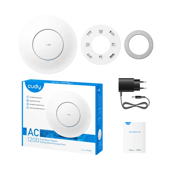 Access point CUDY AP1200, AC1200, WiFi 5, 300Mbps/867Mbps, bijeli