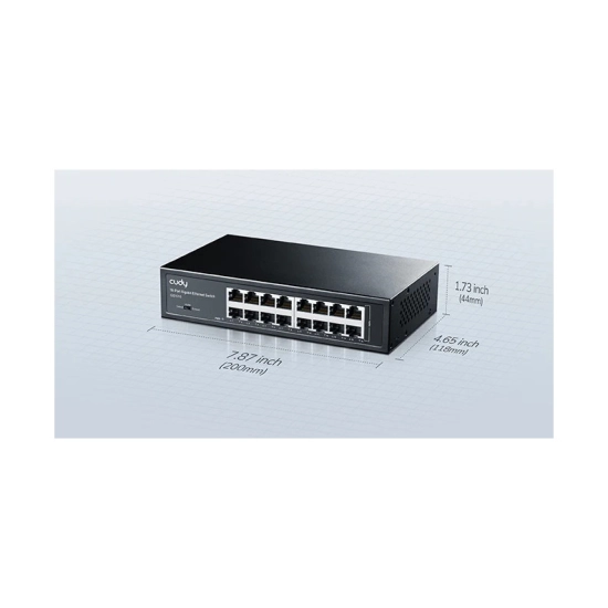 Switch CUDY GS1016, 10/100/1000 Mbps, 16-port, 1U Switch CUDY GS1016, 10/100/1000 Mbps, 16-port, 1U