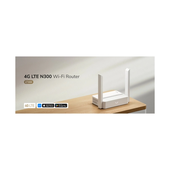 Router CUDY LT300 V2.0, N300, 4G LTE, LAN, WiFi, 150Mbps/300Mbps, bijeli