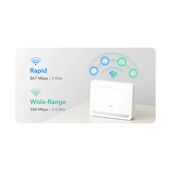 Router CUDY LT500E V1.0, 4G LTE, AC1200, 4-portni G-LAN, WiFi, 150Mbps/867Mbps, bijeli Router CUDY LT500E V1.0, 4G LTE, AC1200, 4-portni G-LAN, WiFi, 150Mbps/867Mbps, bijeli