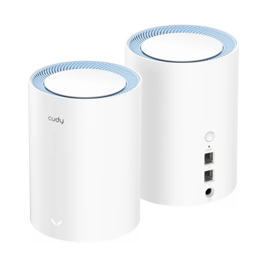 Access point CUDY M1200(2-Pack) V1.0, AC1200, Mesh WiFi, 300Mbps/867Mbps, 2 komada, bijeli