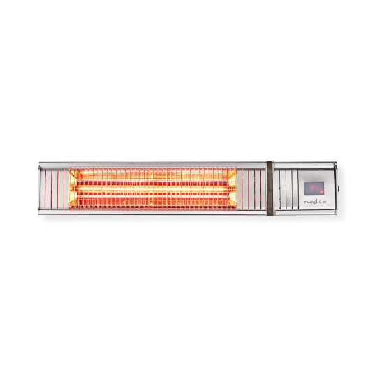 OŠTEĆENA AMBALAŽA - Grijalica NEDIS HTPA30ESS, za dvorište, terasu, 2000 W, 9 postavki topline, montaža na zid, IP65, aluminium