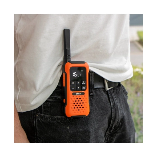 Walkie-Talkie ALECTO FR300OE, 10km, 2 kom, IPX7, narančasto crni Walkie-Talkie ALECTO FR300OE, 10km, 2 kom, IPX7, narančasto crni