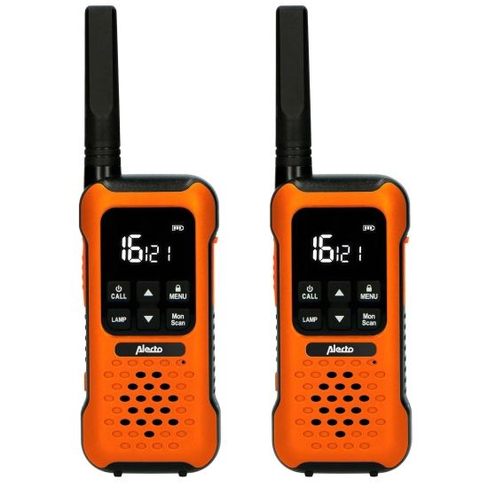 Walkie-Talkie ALECTO FR300OE, 10km, 2 kom, IPX7, narančasto crni