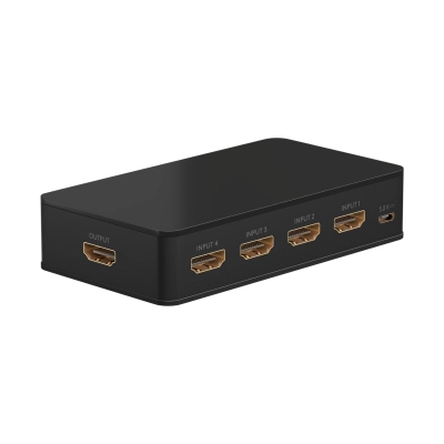 Razdjelnik GOOBAY, 4x HDMI na HDMI, 4K@60Hz, crni   - Razdjelnici