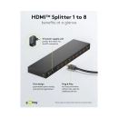 Razdjelnik GOOBAY, HDMI na 8x HDMI, 4K@60Hz, crni