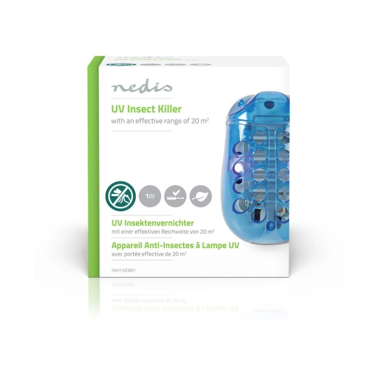 Uništavač insekata NEDIS Mosquito Stop Light Trap, INKI110CBK1, električni, 1W, do 20m2, bijelo plavi