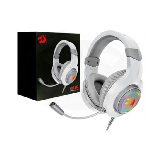 Slušalice REDRAGON HYLAS H260 RGB, naglavne, žičane, mikrofon, USB A, 3.5mm, PC/PS5/XBOX/NS, RGB, bijele Slušalice REDRAGON HYLAS H260 RGB, naglavne, žičane, mikrofon, USB A, 3.5mm, PC/PS5/XBOX/NS, RGB, bijele