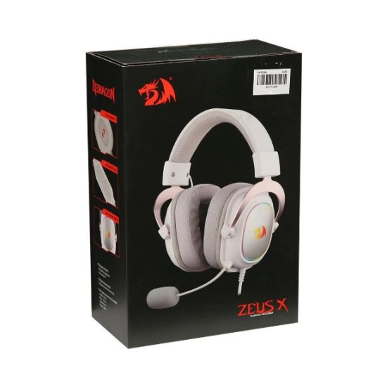 Slušalice REDRAGON ZEUS-X RGB, naglavne, žičane, mikrofon, USB A, 3.5mm, RGB, bijele