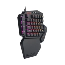 Tipkovnica REDRAGON DITI ELITE K585RGB-KS, bežična, mehanička, smeđi switch, crna