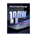 Kabel UGREEN, USB C (M) na USB C (M), 100W, sivi, 3m