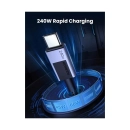 Kabel UGREEN, USB C (M) na USB C (M), Power Delivery, 240W, sivi, 2m