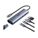 USB HUB UGREEN 6-in-1, USB C na 2x USB C 3.2, USB A 3.2, USB A 2.0, RJ45
