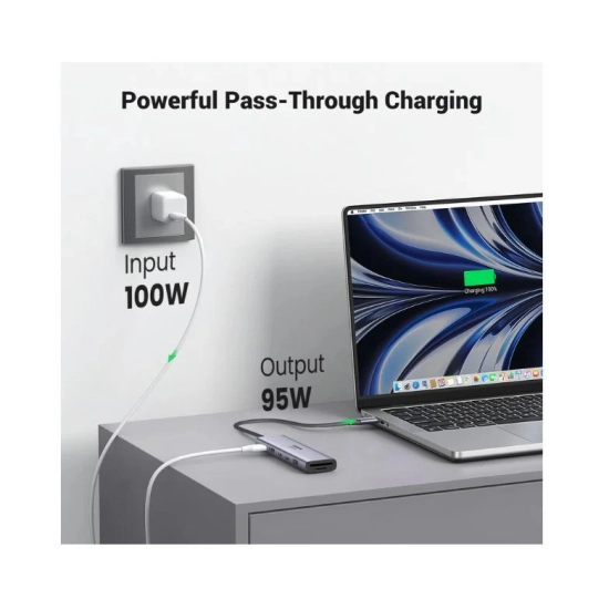 USB HUB UGREEN 7-in-1, USB C na 1x HDMI, 2x USB C, 1x USB A, PD, SD/TF card reader USB HUB UGREEN 7-in-1, USB C na 1x HDMI, 2x USB C, 1x USB A, PD, SD/TF card reader