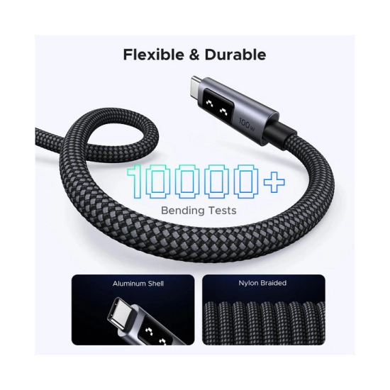 Kabel UGREEN Uno, USB C (M) na USB C (M), 100W, 2m Kabel UGREEN Uno, USB C (M) na USB C (M), 100W, 2m