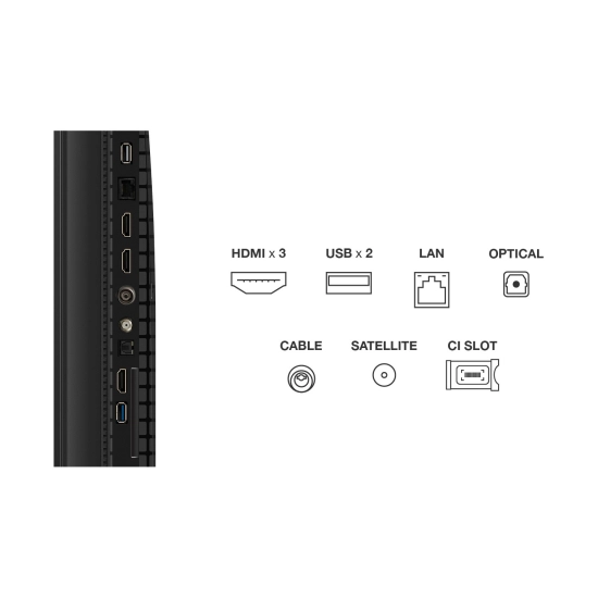 Televizor QLED 55incha TCL 55P7K, QLED, Google TV, 4K UHD, DVB-T2/C/S2, HDMI, Wi-Fi, Bluetooth, energetski razred F