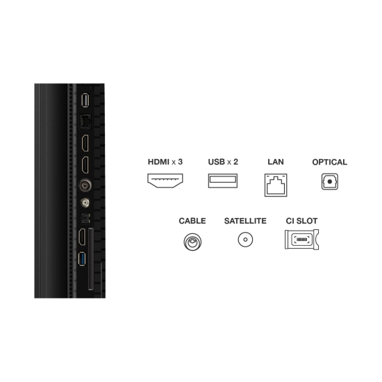 Televizor QLED 65incha TCL 65P7K, QLED, Google TV, 4K UHD, DVB-T2/C/S2, HDMI, Wi-Fi, Bluetooth, energetski razred F