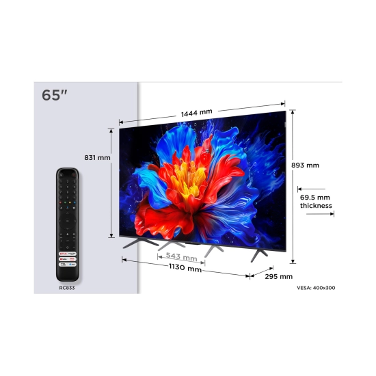 Televizor QLED 65incha TCL 65P8K, QLED, Google TV, 4K UHD, DVB-T2/C/S2, HDMI, Wi-Fi, Bluetooth, energetski razred F Televizor QLED 65incha TCL 65P8K, QLED, Google TV, 4K UHD, DVB-T2/C/S2, HDMI, Wi-Fi, Bluetooth, energetski razred F