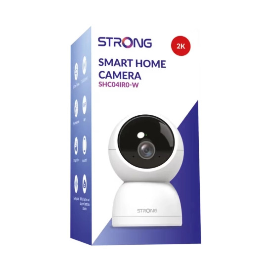 Nadzorna IP kamera STRONG SHC04IR0-W, unutarnja, bežična, 2K, 2K, Wi-Fi, senzor pokreta, noćni vid, bijela Nadzorna IP kamera STRONG SHC04IR0-W, unutarnja, bežična, 2K, 2K, Wi-Fi, senzor pokreta, noćni vid, bijela