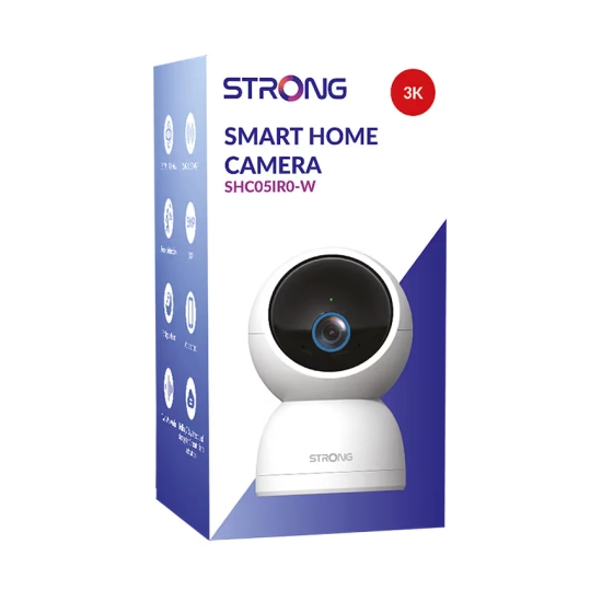Nadzorna IP kamera STRONG SHC05IR0-W, unutarnja, bežična, 3K, 2K, Wi-Fi, senzor pokreta, noćni vid, bijela