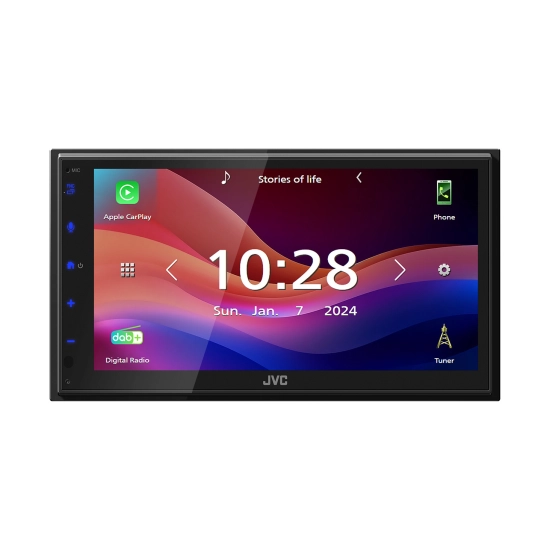 Auto radio JVC KW-M695DBW, DAB+, Bluetooth, USB A, Wireless Android Auto + Apple CarPlay