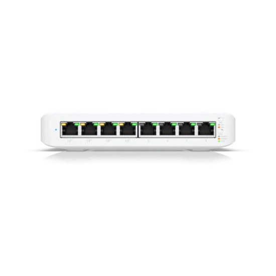 Switch UBIQUITI USW-LITE-8-POE, 10/100/1000 Mbps, 8-port, 4x PoE+, bijeli