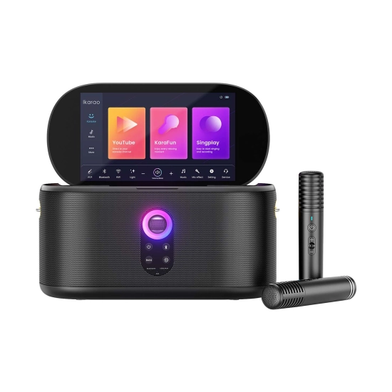 Prijenosni audio sustav IKARAO Shell S1, 300W, Bluetooth, USB A, AUX, 2x mikrofon, 10.1incha FHD Touchscreen
