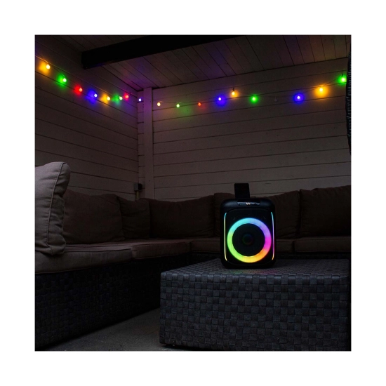 Prijenosni audio sustav LENCO PA-101BK, 100W, Bluetooth, USB A, IPX4, mikrofon, LED efekti