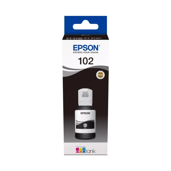 Tinta EPSON 102, C13T03R140, crna, EcoTank 15000/2700/2750/2756/2850/2851/2856/3700/3750/3850/4750/4850 Tinta EPSON 102, C13T03R140, crna, EcoTank 15000/2700/2750/2756/2850/2851/2856/3700/3750/3850/4750/4850