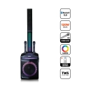 Prijenosni audio sustav LENCO PA-220BK, 120W, Bluetooth, USB A, LED efekti, 2x bežični mikrofon