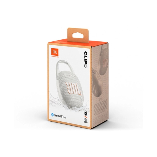 Prijenosni bluetooth zvučnik JBL CLIP 5, Bluetooth 5.3, prijenosni, vodootporan IP67, bijeli