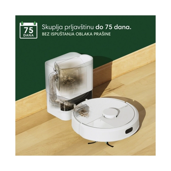 Robotski usisavač iROBOT Roomba Combo 105+, stanica za samopražnjenje, bijeli