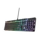 Tipkovnica TRUST GXT871 ZORA, mehanička, USB A, US layout, crna