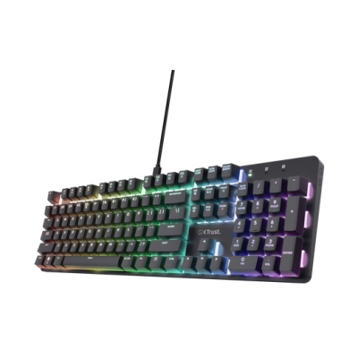 Tipkovnica TRUST GXT871 ZORA, mehanička, USB A, US layout, crna   - Trust
