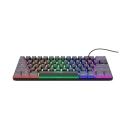 Tipkovnica TRUST GXT867 ACIRA, mini, mehanička, crveni switch, USB C, USB A, US layout, crna