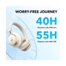 Slušalice ANKER Soundcore Space One, on-ear, bežične, Bluetooth, USB C, 3.5mm, bijele