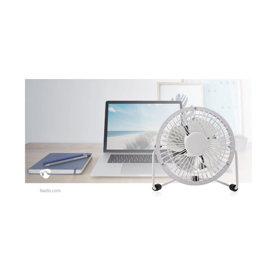 Ventilator stolni NEDISFNDK1WT10, 10cm, 3W, USB A, bijeli Ventilator stolni NEDISFNDK1WT10, 10cm, 3W, USB A, bijeli