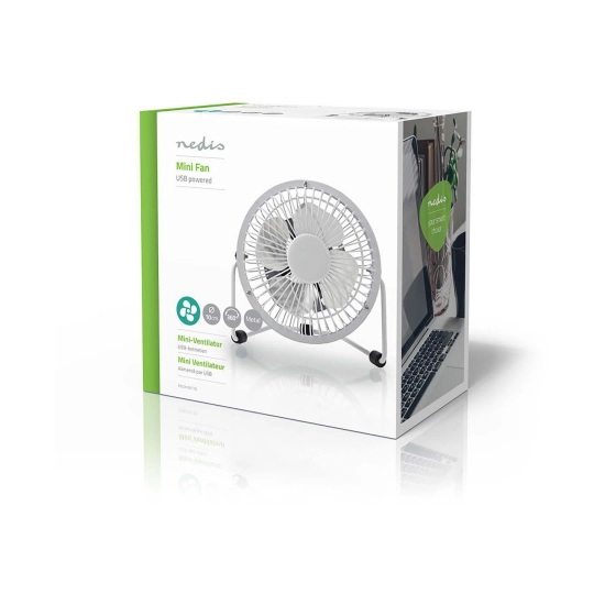 Ventilator stolni NEDISFNDK1WT10, 10cm, 3W, USB A, bijeli Ventilator stolni NEDISFNDK1WT10, 10cm, 3W, USB A, bijeli