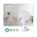 Ventilator stolni NEDIS FNTB10CWT23, 23cm, 22W, 2 brzine, bijeli