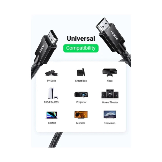 Kabel UGREEN, HDMI (M) na HDMI (M), 2m, 8K@60Hz, pokositreni bakar