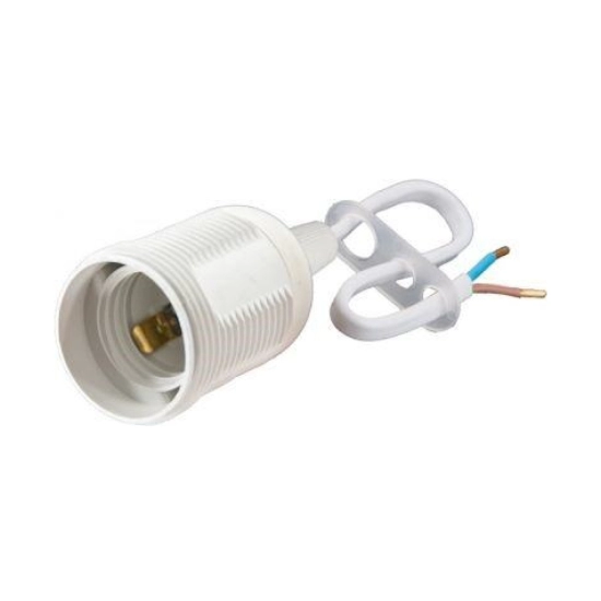 Grlo za žarulju D-3006MA E27 termoplastika sa žicom 190mm bijelo Grlo za žarulju D-3006MA E27 termoplastika sa žicom 190mm bijelo