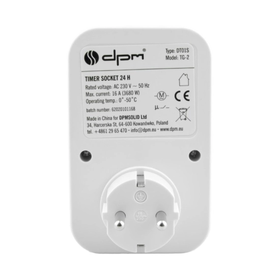 Timer mehanički DPM dnevni 16A 3680W Timer mehanički DPM dnevni 16A 3680W