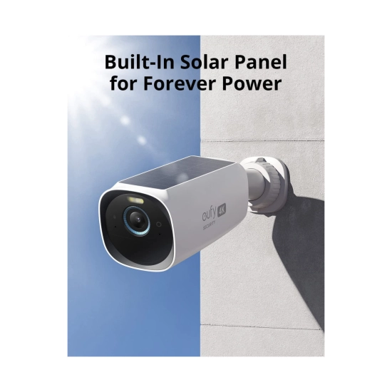 Nadzorna IP kamera dodatna ANKER Eufy security EufyCam 3, solarna, vanjska, bežična, 4K, Wi-Fi, noćni vid, bijela
