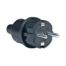 Utikač šuko MXG-09 masivni, 16A, 250V, crni
