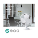 Ventilator stolni NEDIS FNTB10CWT40, 40cm, 45W, 3 brzine, bijeli