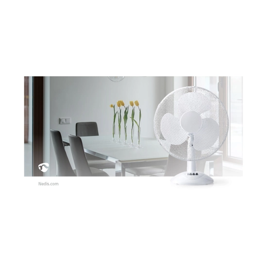Ventilator stolni NEDIS FNTB10CWT40, 40cm, 45W, 3 brzine, bijeli Ventilator stolni NEDIS FNTB10CWT40, 40cm, 45W, 3 brzine, bijeli