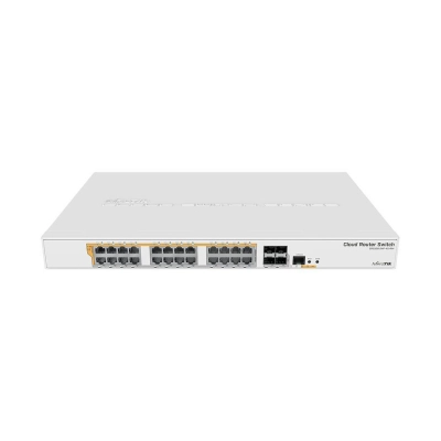 Switch MIKROTIK CRS328-24P-4S+RM, 28-portni, RJ45, 24x PoE, bijeli   - MREŽNA OPREMA