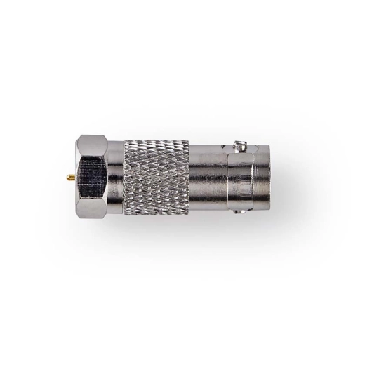 Adapter NEDIS, F konektor (M) na antenski IEC (F) ravni, srebrni, kutija Adapter NEDIS, F konektor (M) na antenski IEC (F) ravni, srebrni, kutija