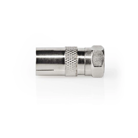 Adapter NEDIS, F konektor (M) na antenski IEC (F) ravni, srebrni, kutija Adapter NEDIS, F konektor (M) na antenski IEC (F) ravni, srebrni, kutija
